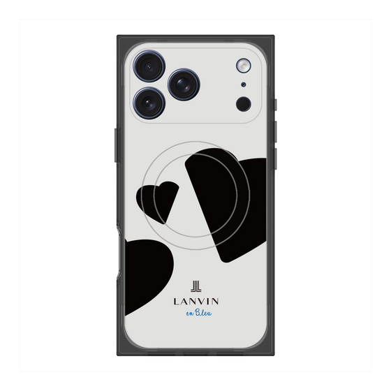 プレミアムスクエアケース with MagSafe［ LANVIN en Bleu Hearts Black - ランバン ハート ブラック ］
