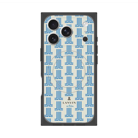 プレミアムスクエアケース with MagSafe［ LANVIN en Bleu Monogram Blue - ランバン ブルーモノグラム ］