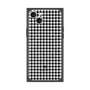 プレミアムスクエアケース with MagSafe［ Houndstooth Pattern Black with LANVIN en Bleu logo- ランバン 千鳥格子柄 ブラック ］