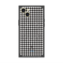プレミアムスクエアケース with MagSafe［ Houndstooth Pattern Black with LANVIN en Bleu logo- ランバン 千鳥格子柄 ブラック ］