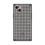 プレミアムスクエアケース with MagSafe［ Houndstooth Pattern Black with LANVIN en Bleu logo- ランバン 千鳥格子柄 ブラック ］