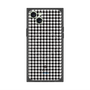 プレミアムスクエアケース with MagSafe［ Houndstooth Pattern Black with LANVIN en Bleu logo- ランバン 千鳥格子柄 ブラック ］