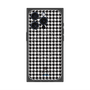 プレミアムスクエアケース with MagSafe［ Houndstooth Pattern Black with LANVIN en Bleu logo- ランバン 千鳥格子柄 ブラック ］