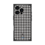 プレミアムスクエアケース with MagSafe［ Houndstooth Pattern Black with LANVIN en Bleu logo- ランバン 千鳥格子柄 ブラック ］