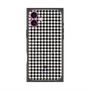 プレミアムスクエアケース with MagSafe［ Houndstooth Pattern Black with LANVIN en Bleu logo- ランバン 千鳥格子柄 ブラック ］
