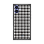 プレミアムスクエアケース with MagSafe［ Houndstooth Pattern Black with LANVIN en Bleu logo- ランバン 千鳥格子柄 ブラック ］