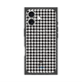プレミアムスクエアケース with MagSafe［ Houndstooth Pattern Black with LANVIN en Bleu logo- ランバン 千鳥格子柄 ブラック ］