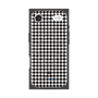 プレミアムスクエアケース with MagSafe［ Houndstooth Pattern Black with LANVIN en Bleu logo- ランバン 千鳥格子柄 ブラック ］