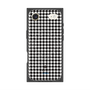 プレミアムスクエアケース with MagSafe［ Houndstooth Pattern Black with LANVIN en Bleu logo- ランバン 千鳥格子柄 ブラック ］