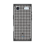 プレミアムスクエアケース with MagSafe［ Houndstooth Pattern Black with LANVIN en Bleu logo- ランバン 千鳥格子柄 ブラック ］