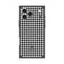 プレミアムスクエアケース with MagSafe［ Houndstooth Pattern Black with LANVIN en Bleu logo- ランバン 千鳥格子柄 ブラック ］