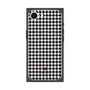 プレミアムスクエアケース with MagSafe［ Houndstooth Pattern Black with LANVIN en Bleu logo- ランバン 千鳥格子柄 ブラック ］
