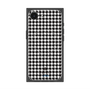 プレミアムスクエアケース with MagSafe［ Houndstooth Pattern Black with LANVIN en Bleu logo- ランバン 千鳥格子柄 ブラック ］