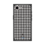 プレミアムスクエアケース with MagSafe［ Houndstooth Pattern Black with LANVIN en Bleu logo- ランバン 千鳥格子柄 ブラック ］
