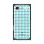 プレミアムスクエアケース with MagSafe［ Houndstooth Pattern Blue with LANVIN en Bleu logo- ランバン 千鳥格子柄 ブルー ］