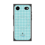 プレミアムスクエアケース with MagSafe［ Houndstooth Pattern Blue with LANVIN en Bleu logo- ランバン 千鳥格子柄 ブルー ］
