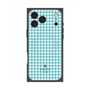 プレミアムスクエアケース with MagSafe［ Houndstooth Pattern Blue with LANVIN en Bleu logo- ランバン 千鳥格子柄 ブルー ］
