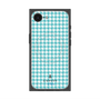 プレミアムスクエアケース with MagSafe［ Houndstooth Pattern Blue with LANVIN en Bleu logo- ランバン 千鳥格子柄 ブルー ］
