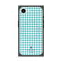 プレミアムスクエアケース with MagSafe［ Houndstooth Pattern Blue with LANVIN en Bleu logo- ランバン 千鳥格子柄 ブルー ］