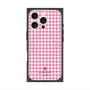 プレミアムスクエアケース with MagSafe［ Houndstooth Pattern Pink with LANVIN en Bleu logo- ランバン 千鳥格子柄 ピンク ］