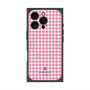 プレミアムスクエアケース with MagSafe［ Houndstooth Pattern Pink with LANVIN en Bleu logo- ランバン 千鳥格子柄 ピンク ］
