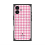 プレミアムスクエアケース with MagSafe［ Houndstooth Pattern Pink with LANVIN en Bleu logo- ランバン 千鳥格子柄 ピンク ］