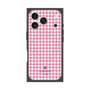 プレミアムスクエアケース with MagSafe［ Houndstooth Pattern Pink with LANVIN en Bleu logo- ランバン 千鳥格子柄 ピンク ］