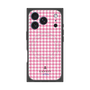 プレミアムスクエアケース with MagSafe［ Houndstooth Pattern Pink with LANVIN en Bleu logo- ランバン 千鳥格子柄 ピンク ］