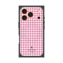 プレミアムスクエアケース with MagSafe［ Houndstooth Pattern Pink with LANVIN en Bleu logo- ランバン 千鳥格子柄 ピンク ］