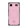 プレミアムスクエアケース with MagSafe［ Houndstooth Pattern Pink with LANVIN en Bleu logo- ランバン 千鳥格子柄 ピンク ］
