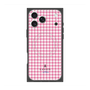 プレミアムスクエアケース with MagSafe［ Houndstooth Pattern Pink with LANVIN en Bleu logo- ランバン 千鳥格子柄 ピンク ］