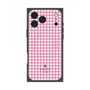 プレミアムスクエアケース with MagSafe［ Houndstooth Pattern Pink with LANVIN en Bleu logo- ランバン 千鳥格子柄 ピンク ］