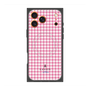 プレミアムスクエアケース with MagSafe［ Houndstooth Pattern Pink with LANVIN en Bleu logo- ランバン 千鳥格子柄 ピンク ］