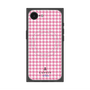 プレミアムスクエアケース with MagSafe［ Houndstooth Pattern Pink with LANVIN en Bleu logo- ランバン 千鳥格子柄 ピンク ］