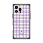 プレミアムスクエアケース with MagSafe［ Houndstooth Pattern Purple -with LANVIN en Bleu logo ランバン 千鳥格子柄 パープル ］