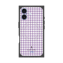 プレミアムスクエアケース with MagSafe［ Houndstooth Pattern Purple -with LANVIN en Bleu logo ランバン 千鳥格子柄 パープル ］