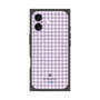 プレミアムスクエアケース with MagSafe［ Houndstooth Pattern Purple -with LANVIN en Bleu logo ランバン 千鳥格子柄 パープル ］