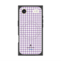 プレミアムスクエアケース with MagSafe［ Houndstooth Pattern Purple -with LANVIN en Bleu logo ランバン 千鳥格子柄 パープル ］