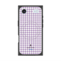 プレミアムスクエアケース with MagSafe［ Houndstooth Pattern Purple -with LANVIN en Bleu logo ランバン 千鳥格子柄 パープル ］