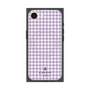 プレミアムスクエアケース with MagSafe［ Houndstooth Pattern Purple -with LANVIN en Bleu logo ランバン 千鳥格子柄 パープル ］