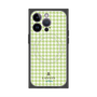 プレミアムスクエアケース with MagSafe［ Houndstooth Pattern Green with LANVIN en Bleu logo- ランバン 千鳥格子柄 グリーン ］