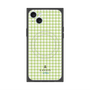 プレミアムスクエアケース with MagSafe［ Houndstooth Pattern Green with LANVIN en Bleu logo- ランバン 千鳥格子柄 グリーン ］