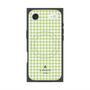 プレミアムスクエアケース with MagSafe［ Houndstooth Pattern Green with LANVIN en Bleu logo- ランバン 千鳥格子柄 グリーン ］
