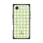 プレミアムスクエアケース with MagSafe［ Houndstooth Pattern Green with LANVIN en Bleu logo- ランバン 千鳥格子柄 グリーン ］