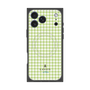 プレミアムスクエアケース with MagSafe［ Houndstooth Pattern Green with LANVIN en Bleu logo- ランバン 千鳥格子柄 グリーン ］