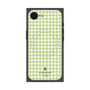 プレミアムスクエアケース with MagSafe［ Houndstooth Pattern Green with LANVIN en Bleu logo- ランバン 千鳥格子柄 グリーン ］