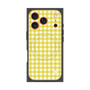 プレミアムスクエアケース with MagSafe［ Checkered Yellow - ギンガムチェック イエロー ］