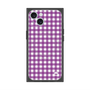 プレミアムスクエアケース with MagSafe［ Checkered Purple - ギンガムチェック パープル ］