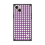 プレミアムスクエアケース with MagSafe［ Checkered Purple - ギンガムチェック パープル ］