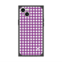 プレミアムスクエアケース with MagSafe［ Checkered Purple - ギンガムチェック パープル ］